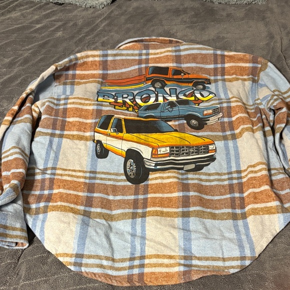 Ford Tops - Ford Multicolor Plaid Button Down Shirt